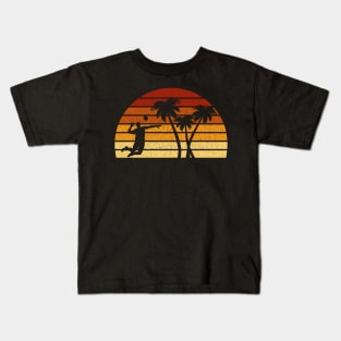 Vintage Sunset Volleyball Gift For Volleyball Players Kids T-Shirt